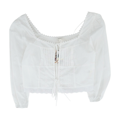 White Cropped Blouse