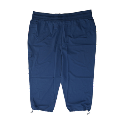 Navy Solid Active Capris
