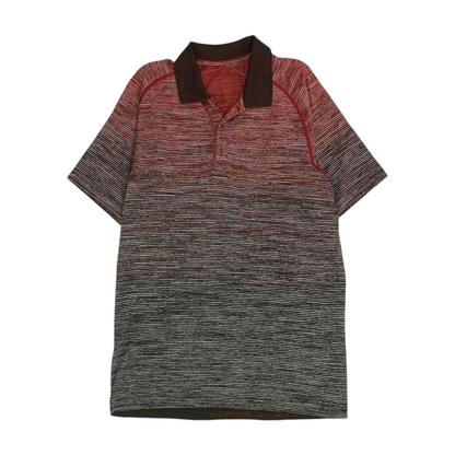 Red Striped Short Sleeve Polo