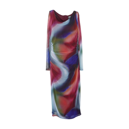 Multi Tie-Dye Midi Dress