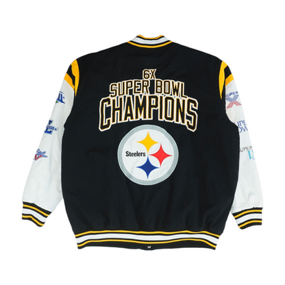 Black Pittsburgh Steelers Color Block Jacket