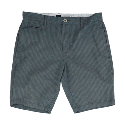 Gray Striped Chino Shorts