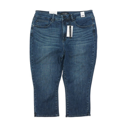 Blue Plus Solid Jeans Capris