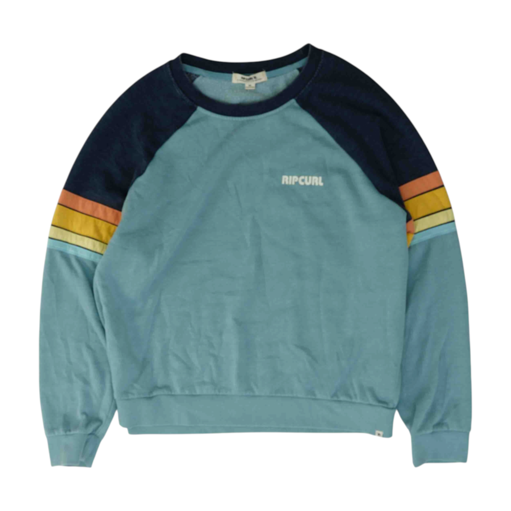 Blue Color Block Sweatshirt Pullover