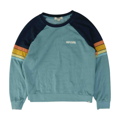 Blue Color Block Sweatshirt Pullover