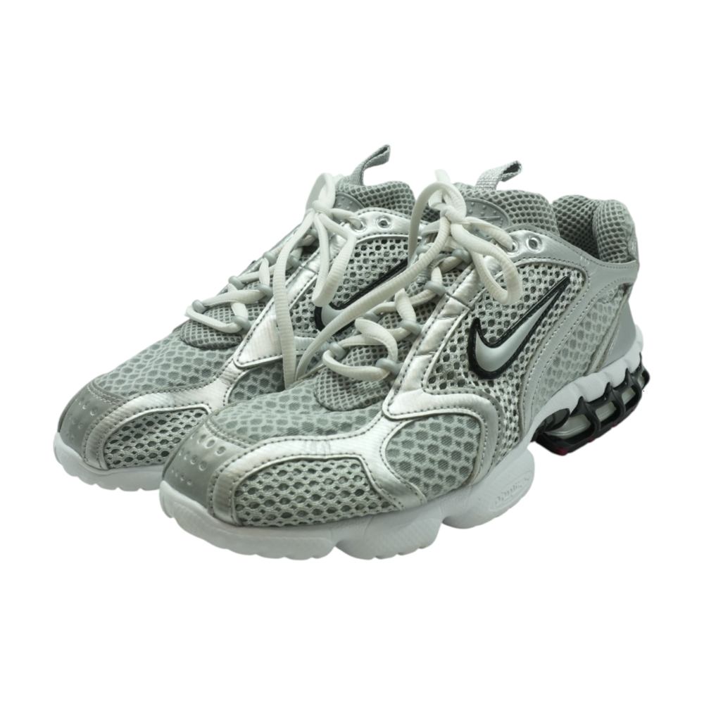 Nike Air Zoom Spiridon Cage 2 Metallic Silver Low-Top Athletic Shoes – Image 1