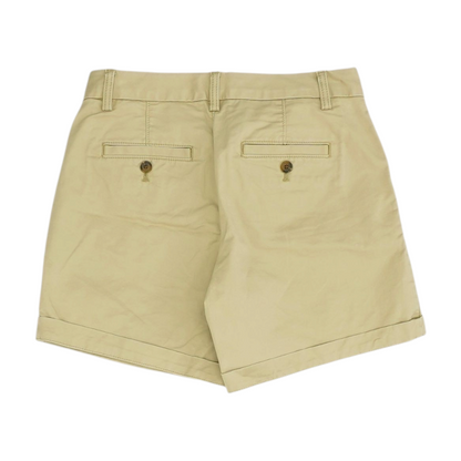 Beige Solid Chino Shorts