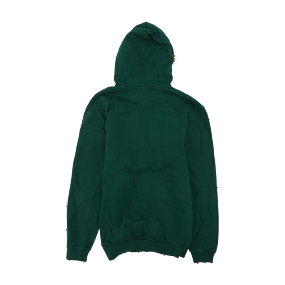 Green Solid Hoodie Pullover