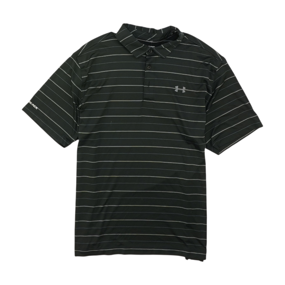 Black Striped Short Sleeve Polo