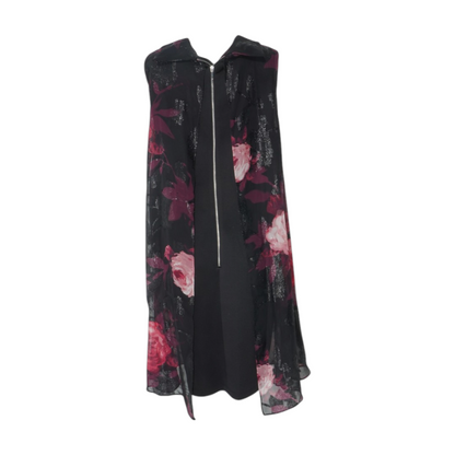 Black Floral Mini Dress
