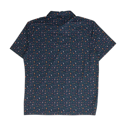 Navy Graphic Short Sleeve Polo