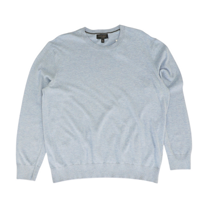 Blue Solid Pullover Sweater