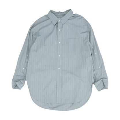 Gray Striped Long Sleeve Button Down