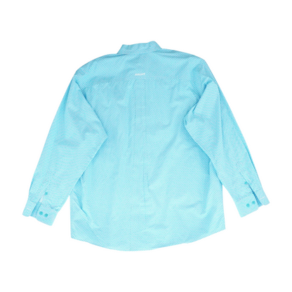 Blue Print Long Sleeve Button Down