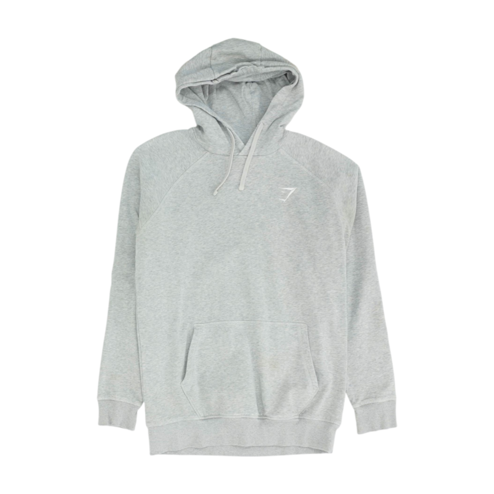 Gray Solid Hoodie Pullover