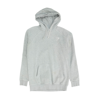 Gray Solid Hoodie Pullover