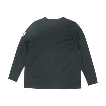 Black Solid Pullover Sweater