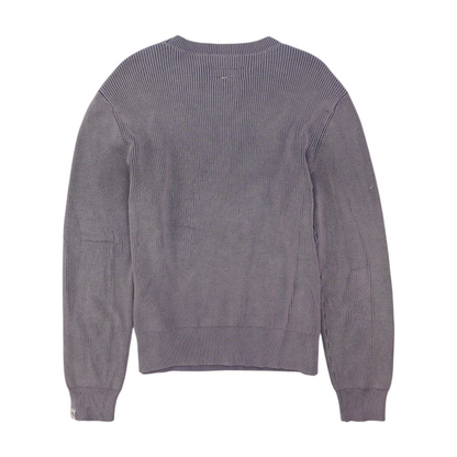 Purple Solid Pullover Sweater