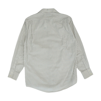 Vintage White Striped Long Sleeve Button Down