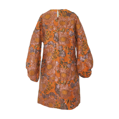 Orange Floral Mini Dress