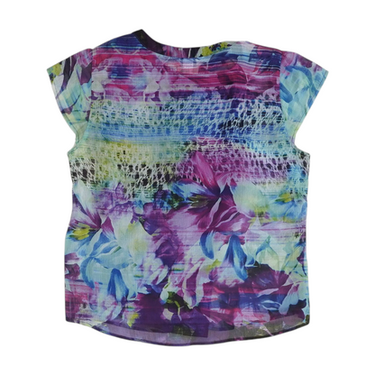 Purple Petite Graphic Blouse