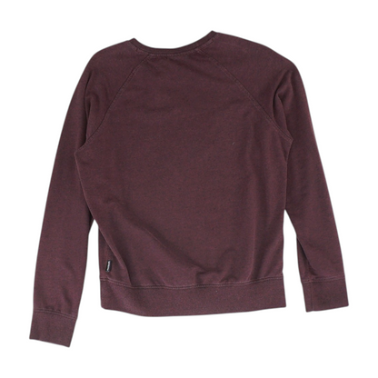 Burgundy Solid Sweatshirt Pullover