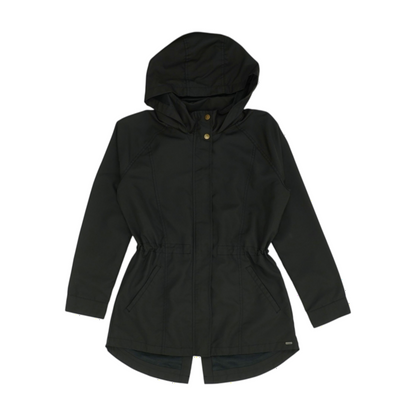Black Solid Rain Jacket