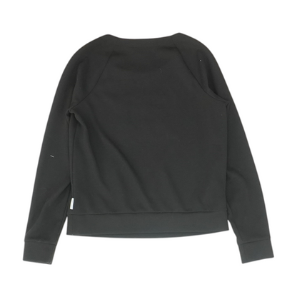 Black Solid Sweatshirt Pullover
