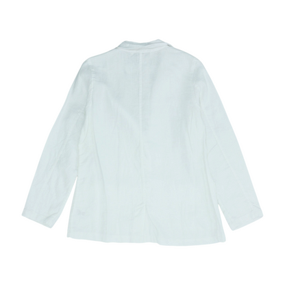 White Solid Blazer