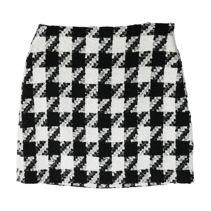 Black Check Mini Skirt