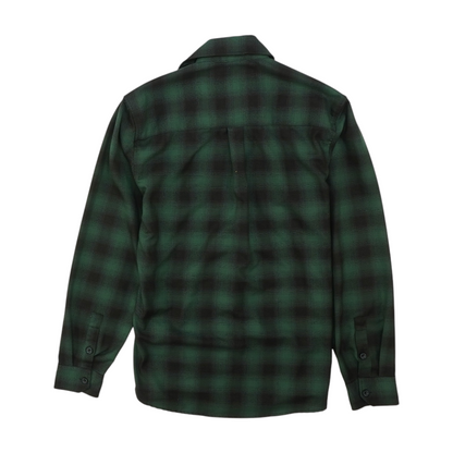 Green Plaid Flannel Button Down