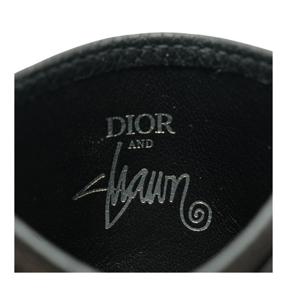 F20 Capsule Collection Card Holder in Black Grained Calfskin