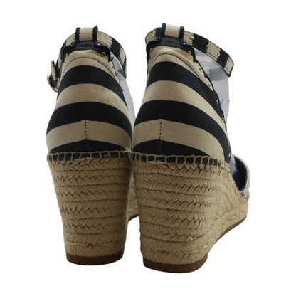 Navy Wedged Sandals