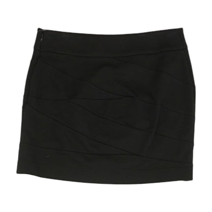 Black Solid Mini Skirt