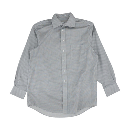 White Check Long Sleeve Button Down