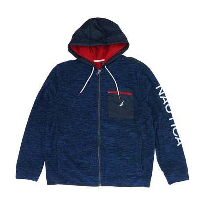 Blue Color Block Jacket