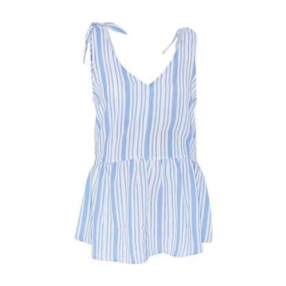 White Maternity Striped Blouse