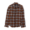 Orange Plaid Flannel Button Down