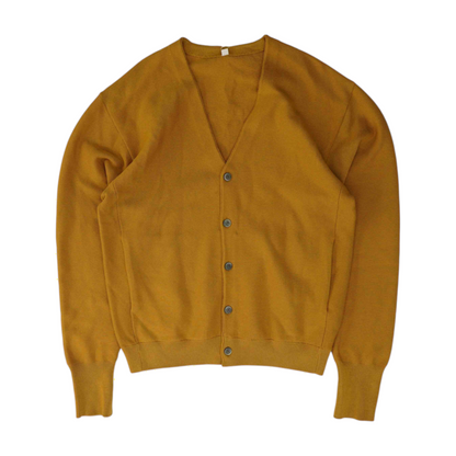 Mustard Solid Cardigan Sweater