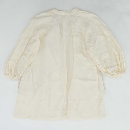 Beige Solid Long Sleeve Blouse