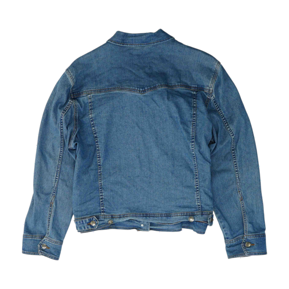 ASOLAS Blue Plus Size Solid Denim Jacket – Image 2