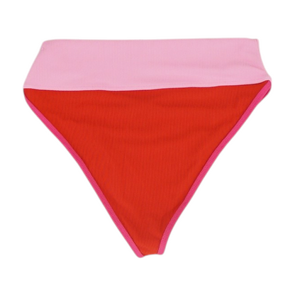 Red Color Block Swim Bottom