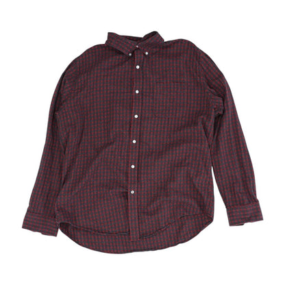 Red Check Long Sleeve Button Down