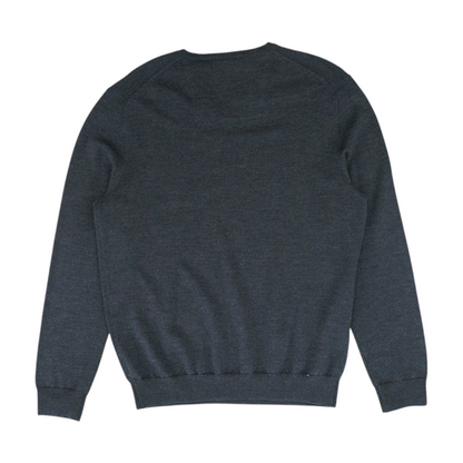 Gray Solid Pullover Sweater