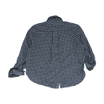 Navy Check Button Down