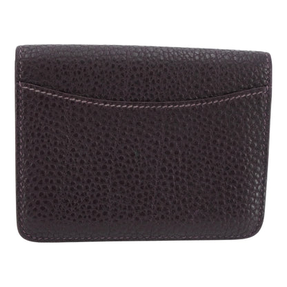 Purple Dogon Coin Pouch Card Holder in Togo Leather
