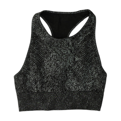 Gray Print Sports Bra