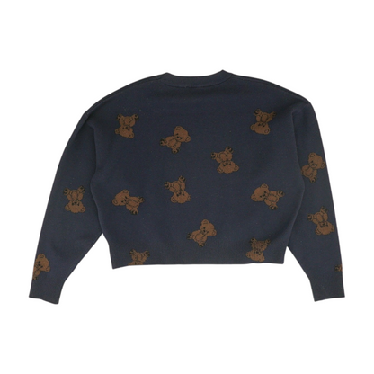 Natural Titanium Print Pullover Sweater