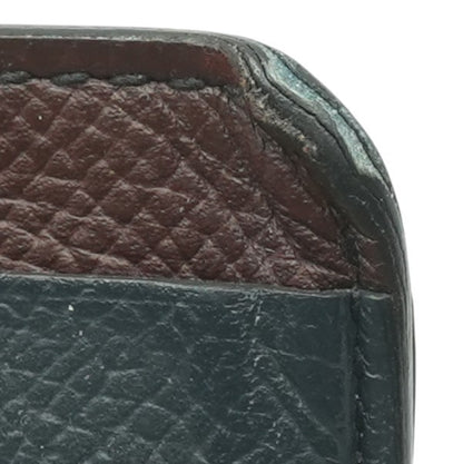 Hermès City 8CC Jungle Card Holder in Bleu Indigo and Bordeaux