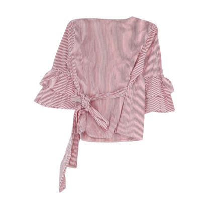 Red Striped Blouse